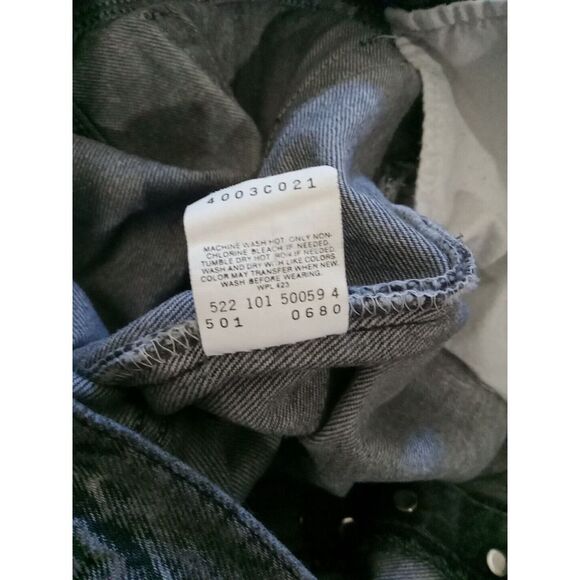 Vintage Levi's XX 501 Dark Black 80s Made in USA Button Fly 34X32 1980s WPL 423 - Picture 7 of 15